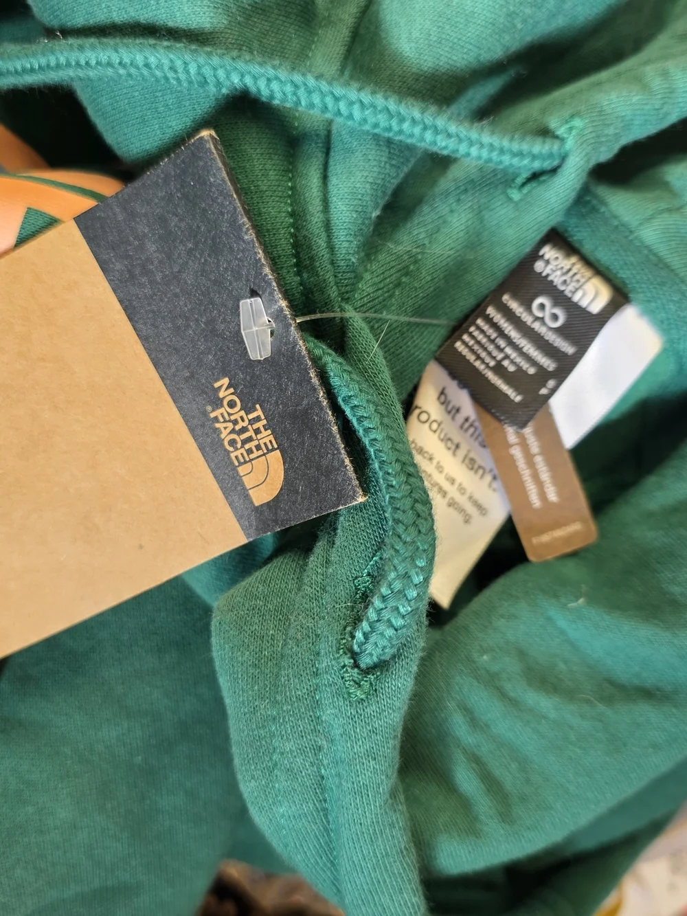 The North Face Men's Green Logo Hoodie 1462 PIT TO PIT 20 SMALL